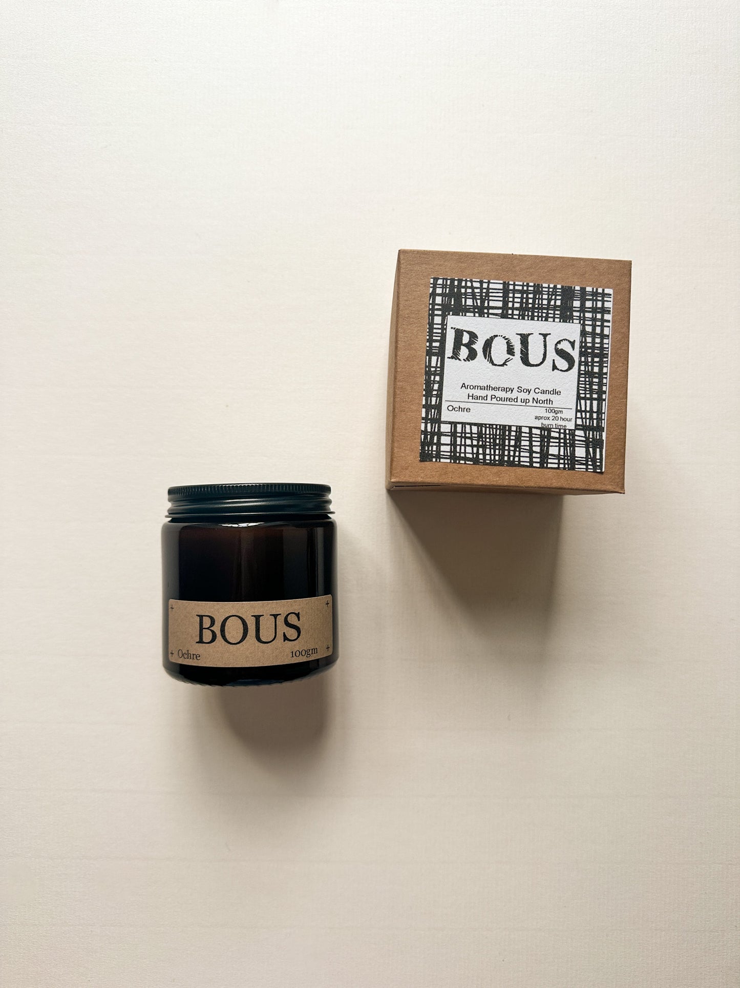 Ochre, Spiced Orange- Medium Hand Poured Soy Aromatherapy Candle with Wooden Wick