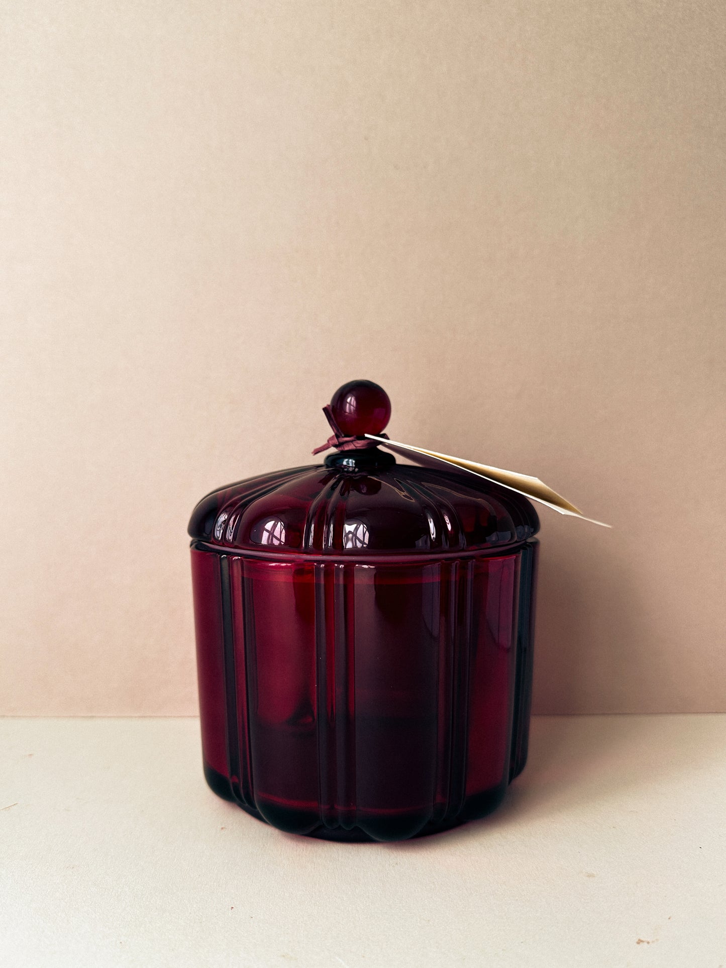 Glass Big Top Candle in Ochre
