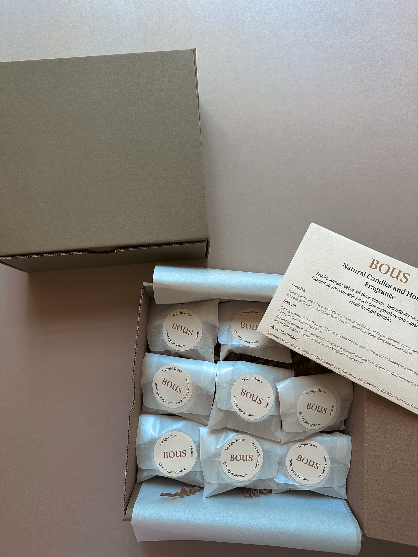 Bous Discovery Set - 8 Mixed Scented Aromatherapy Tealights