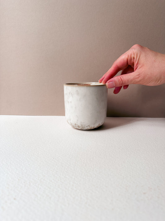 Moon Ceramic Scented Soy Candle with Wavy Wooden Wick