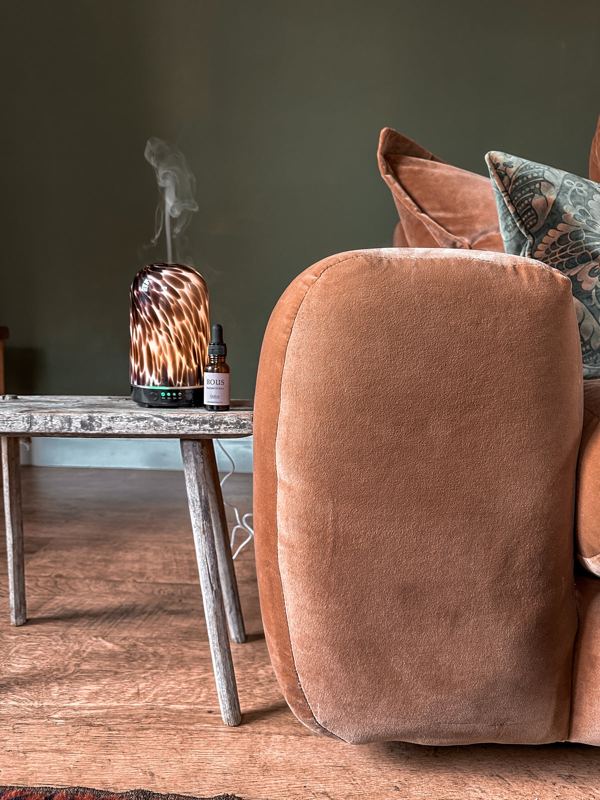 Glass Tortoiseshell Patterned Electric Diffuser Lamp