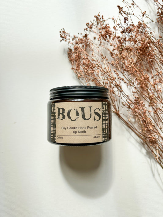 Ochre, Spiced Orange Hand Poured Soy Aromatherapy Candle - Wooden Wick - Small Batch Natural - Extra Large