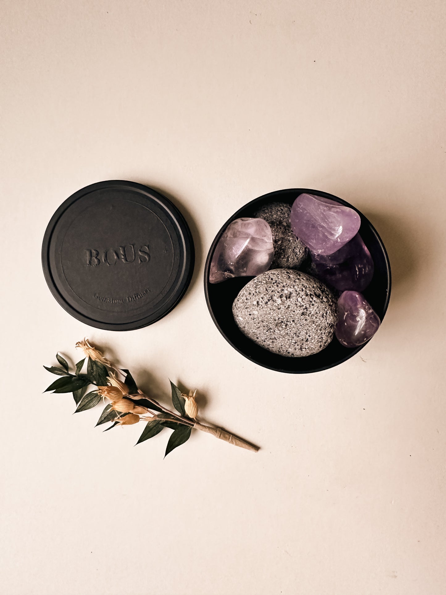 Crystal and Lava Stone Essential Oil Diffuser Gift Box