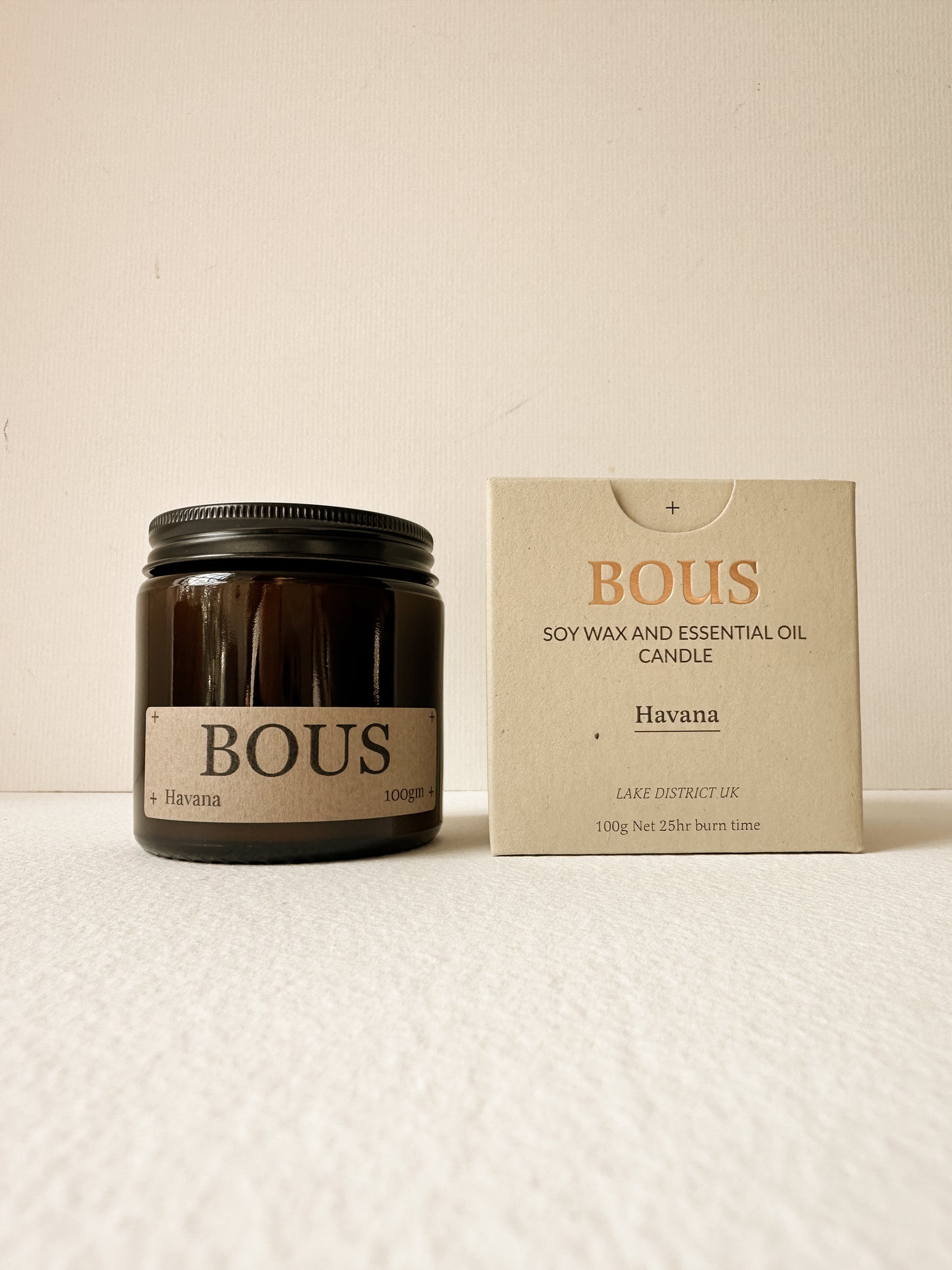 Havana- Medium Hand Poured Soy Aromatherapy Candle with Wooden Wick