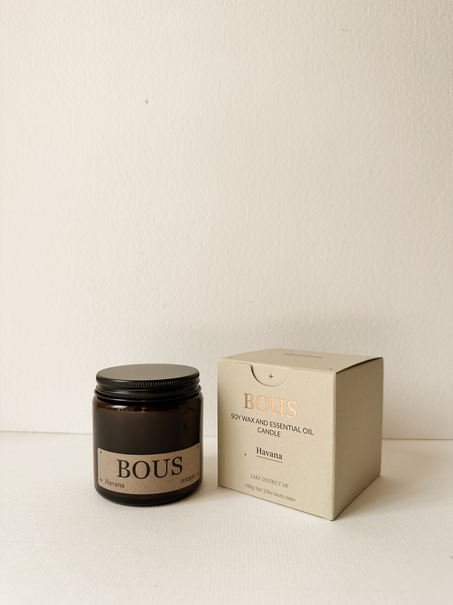 Havana- Medium Hand Poured Soy Aromatherapy Candle with Wooden Wick