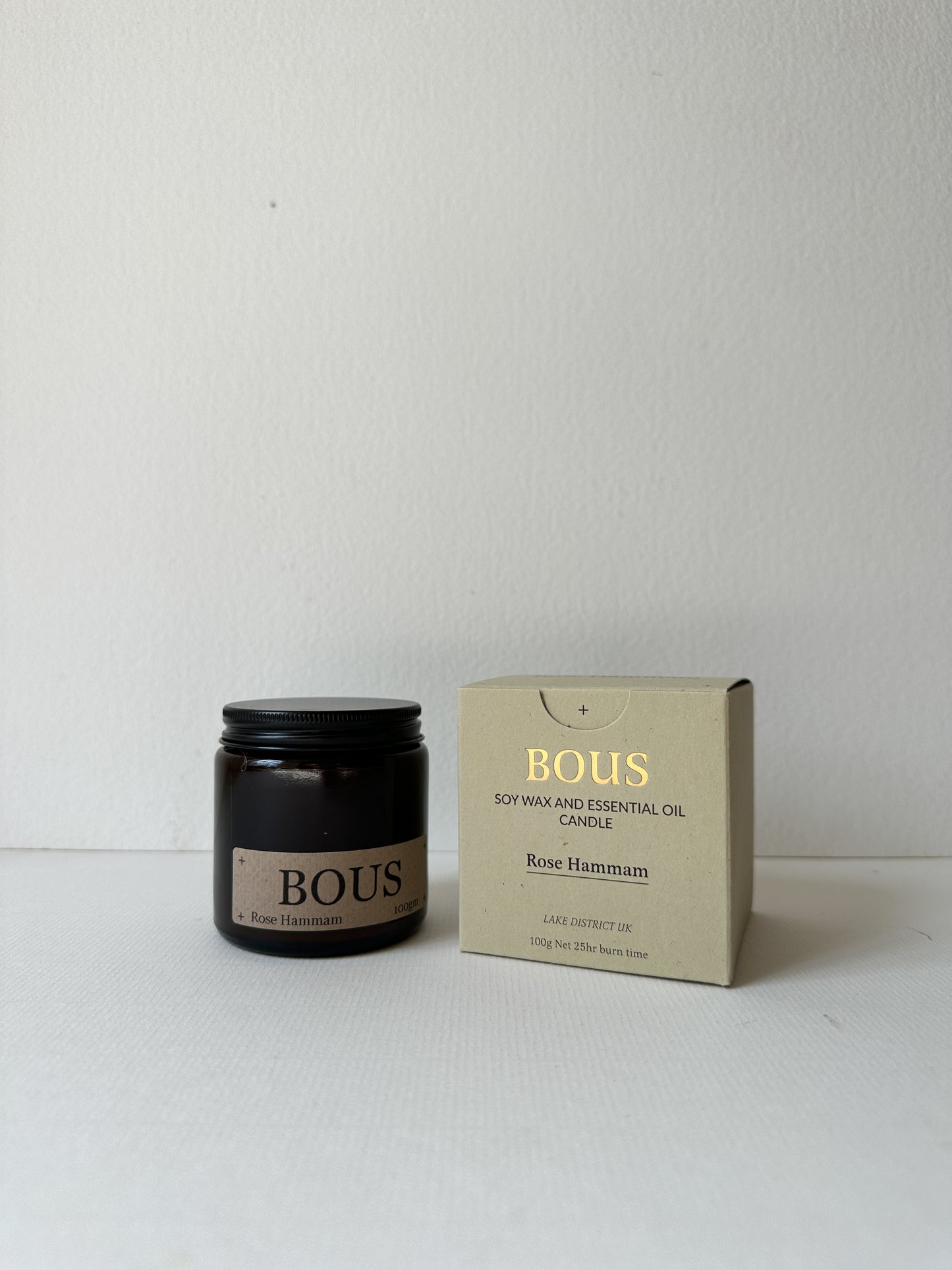Rose Hammam Scented - Medium Hand Poured Soy Aromatherapy Candle with Wooden Wick