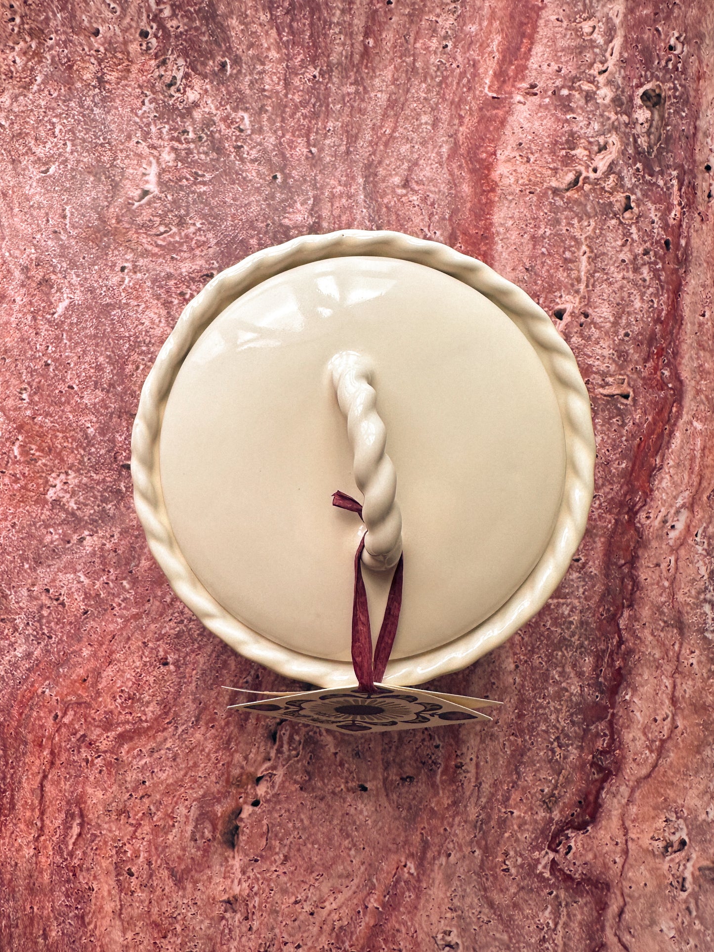 Ceramic Kitchen Candle in Lichen