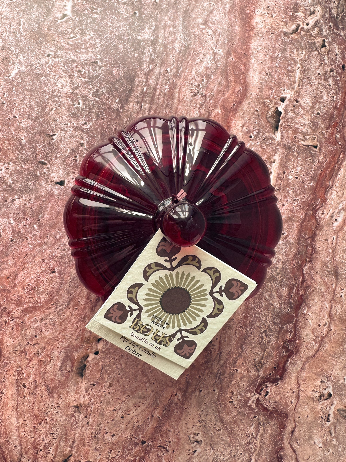 Glass Big Top Candle in Ochre