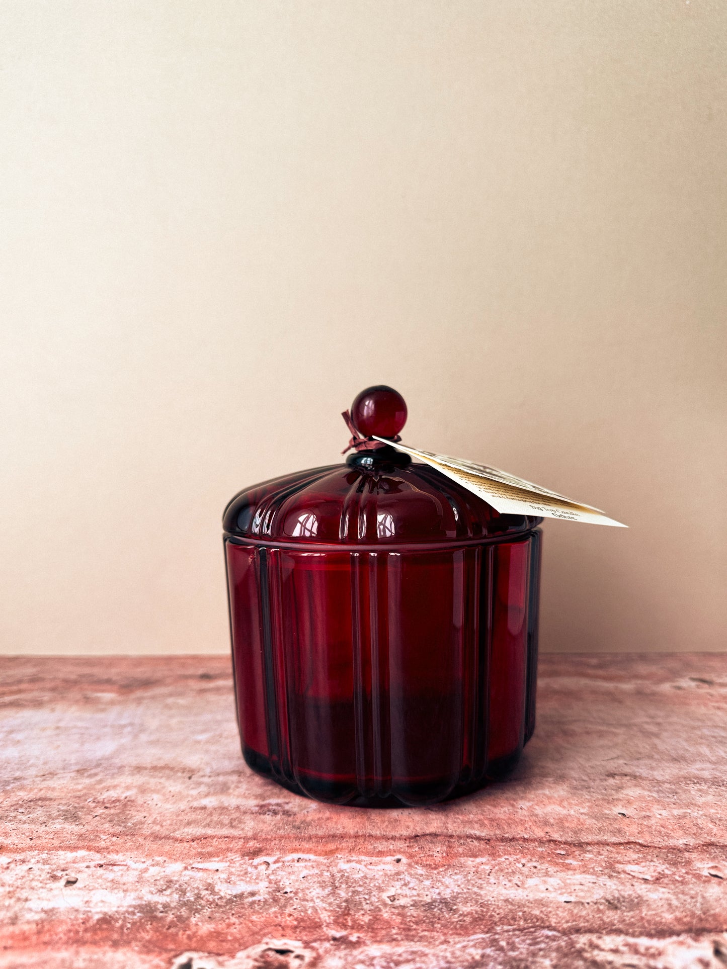 Glass Big Top Candle in Ochre