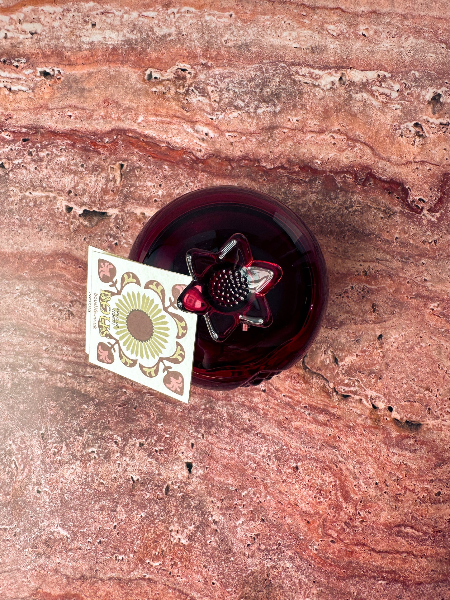 Pomegranate Glass Candle in Nerola