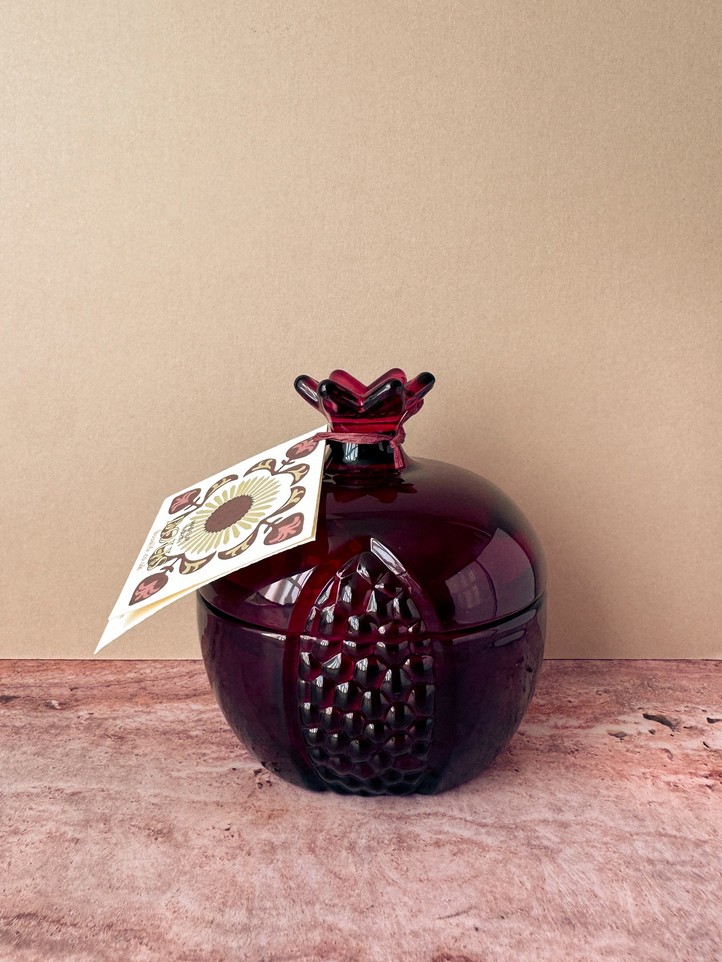 Pomegranate Glass Candle in Nerola