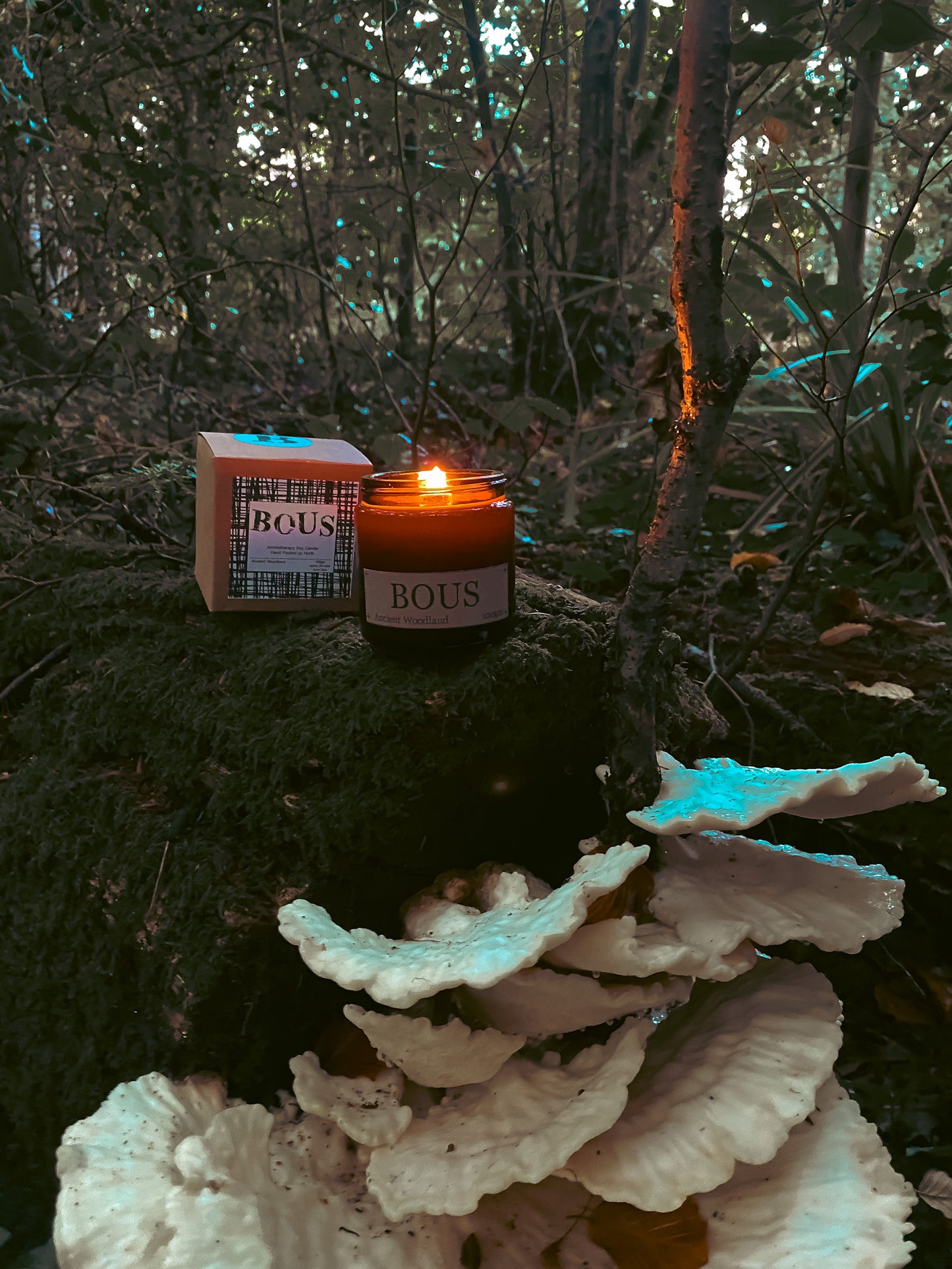 Ancient Woodland- Medium Hand Poured Soy Aromatherapy Candle with Wooden Wick